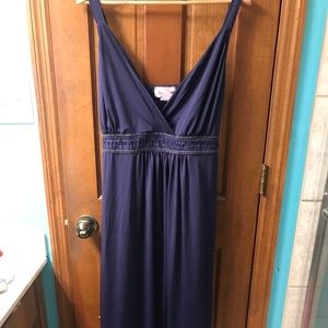Floor length night gown with tie-back
